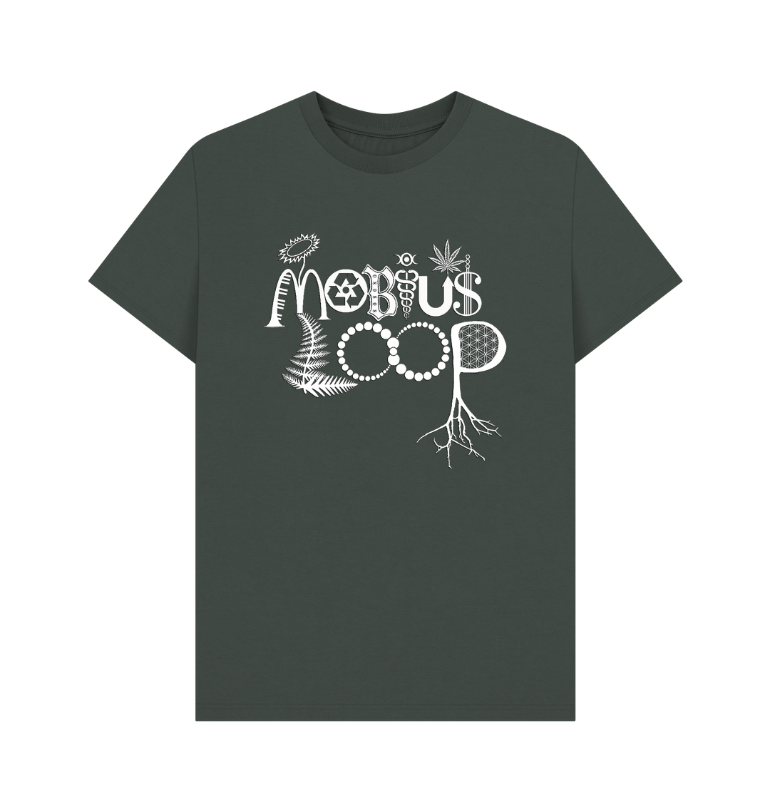 Dark Grey Mobius Loop Men's Organic T-Shirt