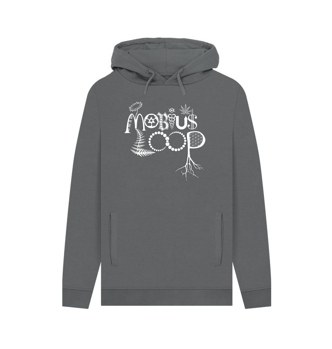 Slate Grey Mobius Loop Unisex Organic Hoodie