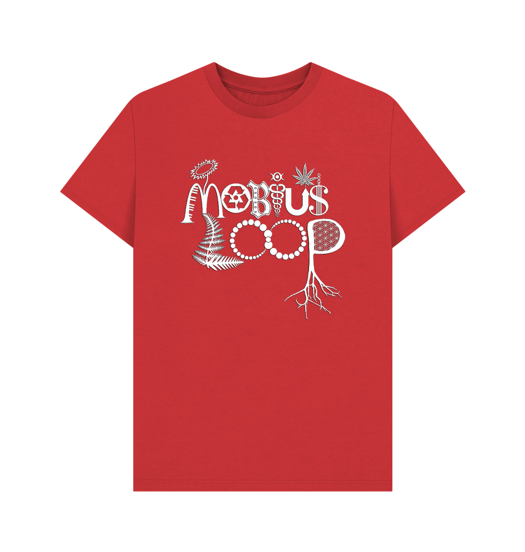Red Mobius Loop Men's Organic T-Shirt
