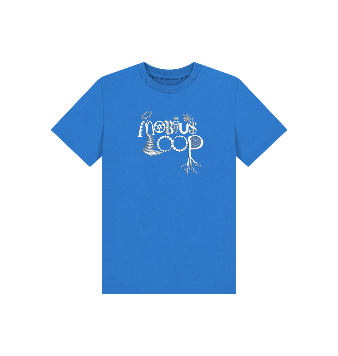 Bright Blue Kids Mobius Loop Organic T-Shirt