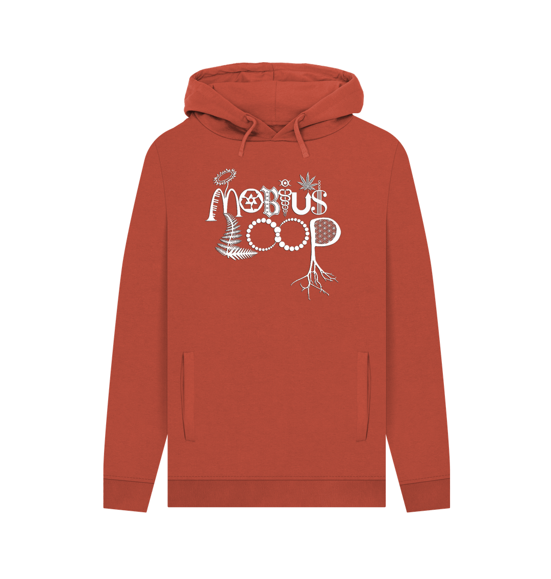 Rust Mobius Loop Unisex Organic Hoodie