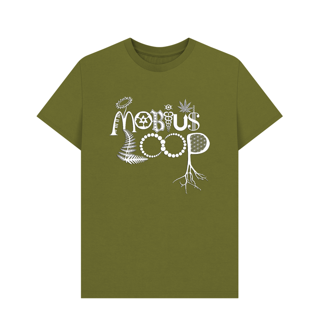 Moss Green Mobius Loop Men's Organic T-Shirt