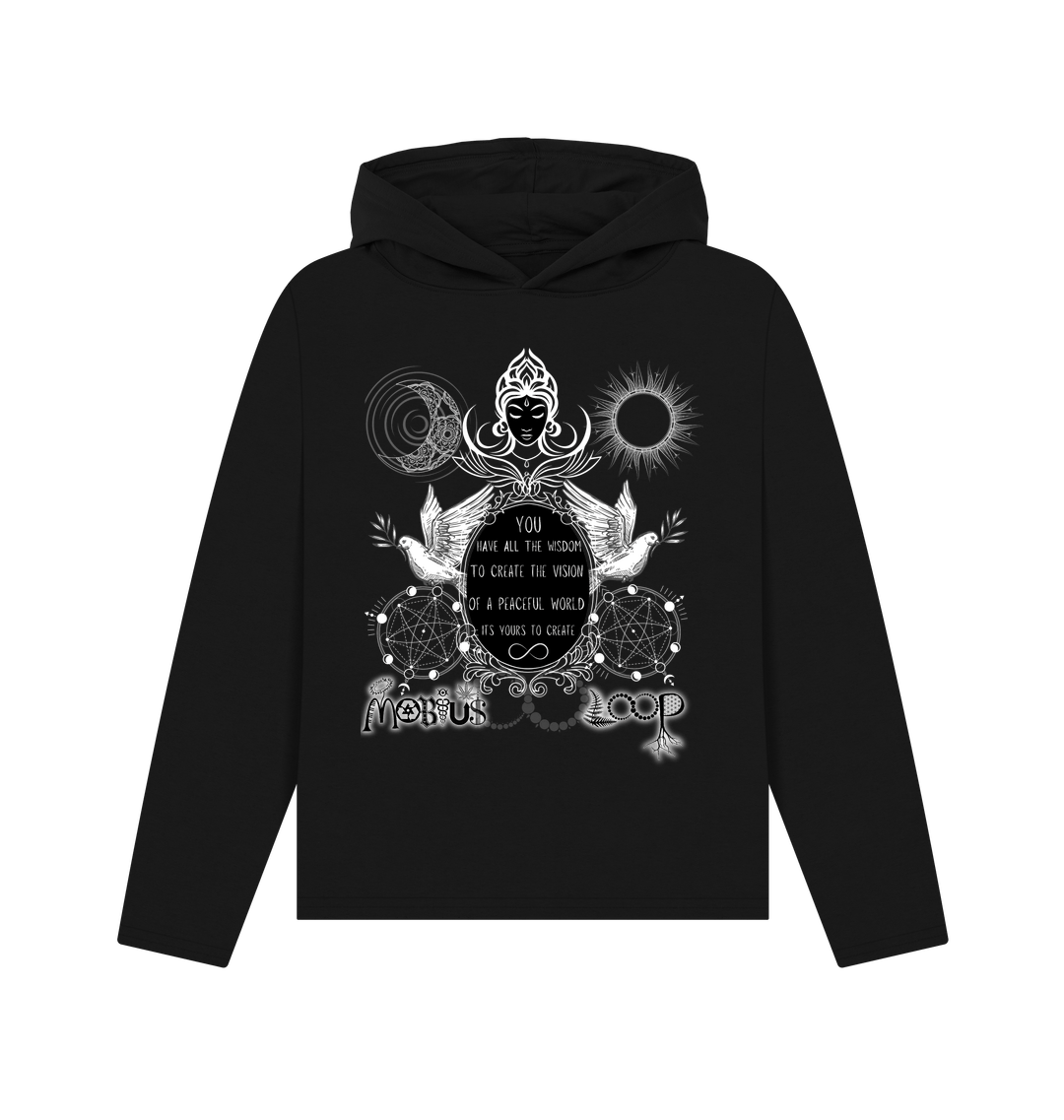 Black Printed Hoody
