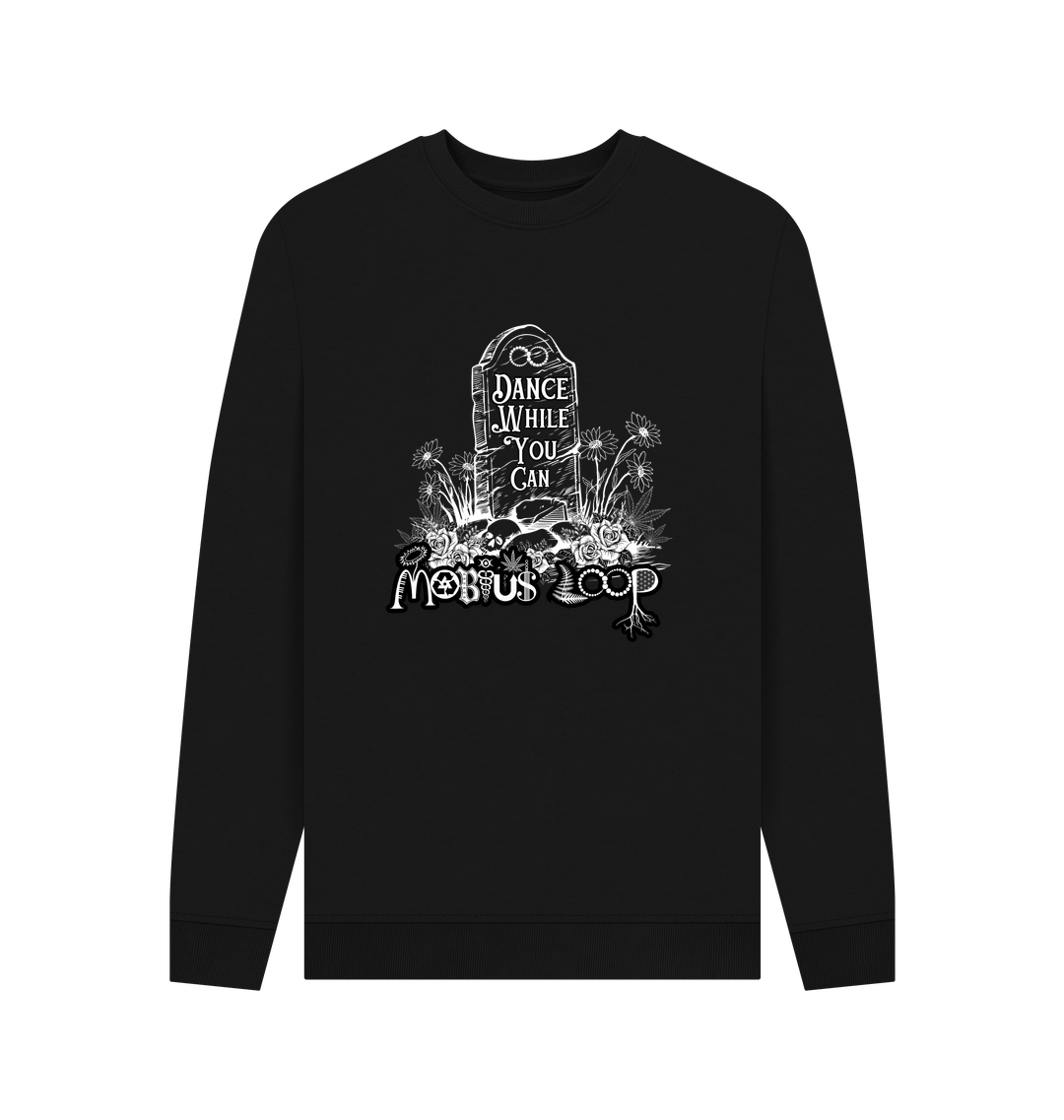 Black Recycled Printed Sweater