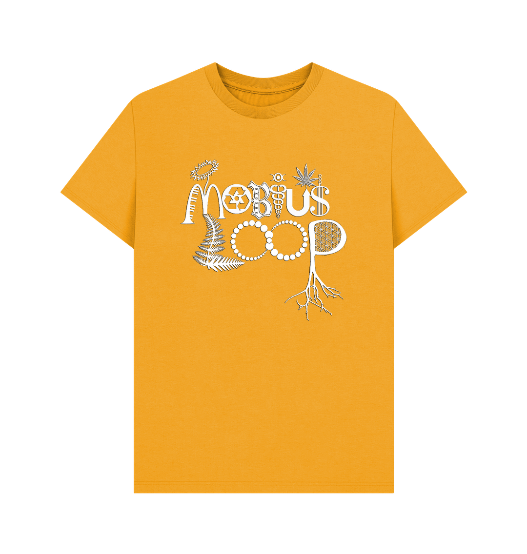 Mustard Mobius Loop Men's Organic T-Shirt