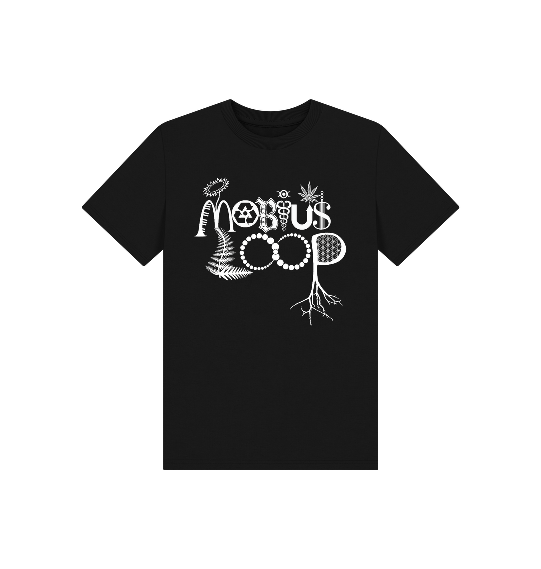 Black Printed Kids T-Shirt