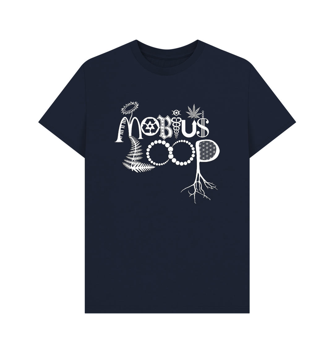 Navy Blue Mobius Loop Men's Organic T-Shirt
