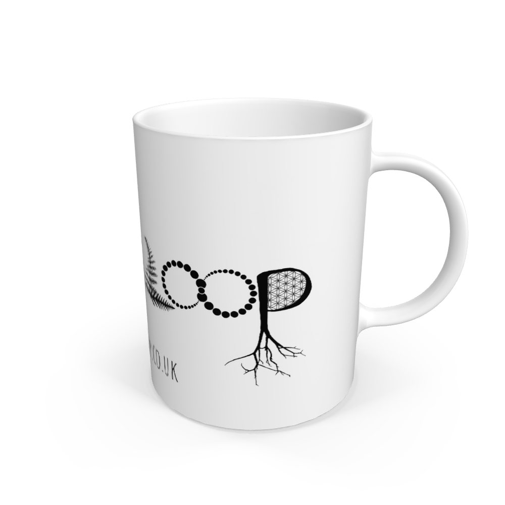 White Mobius Loop Ceramic Mug
