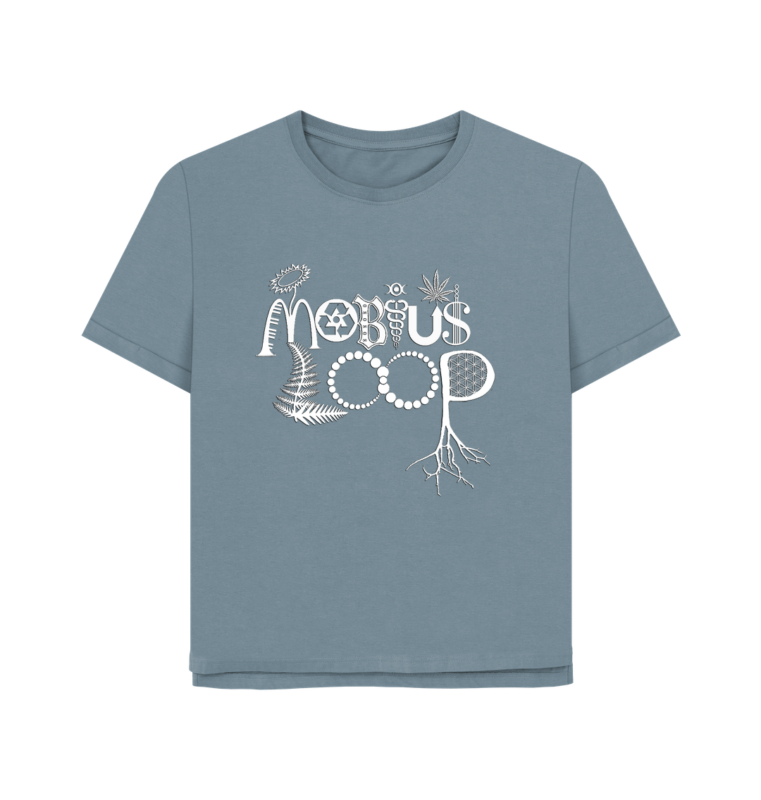 Stone Blue Mobius Loop Women's Organic T-Shirt