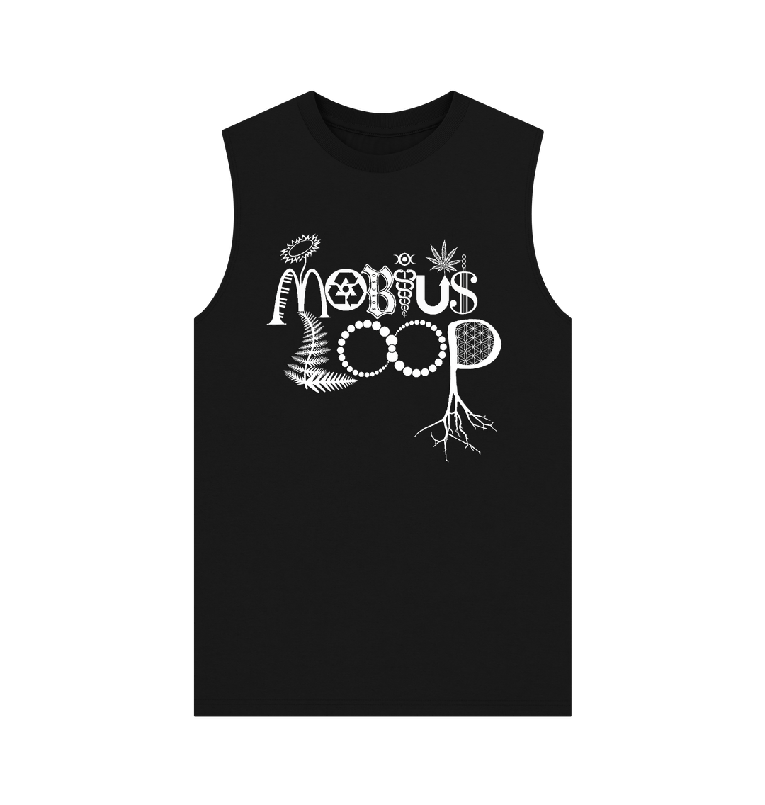 Black Printed Vest Top