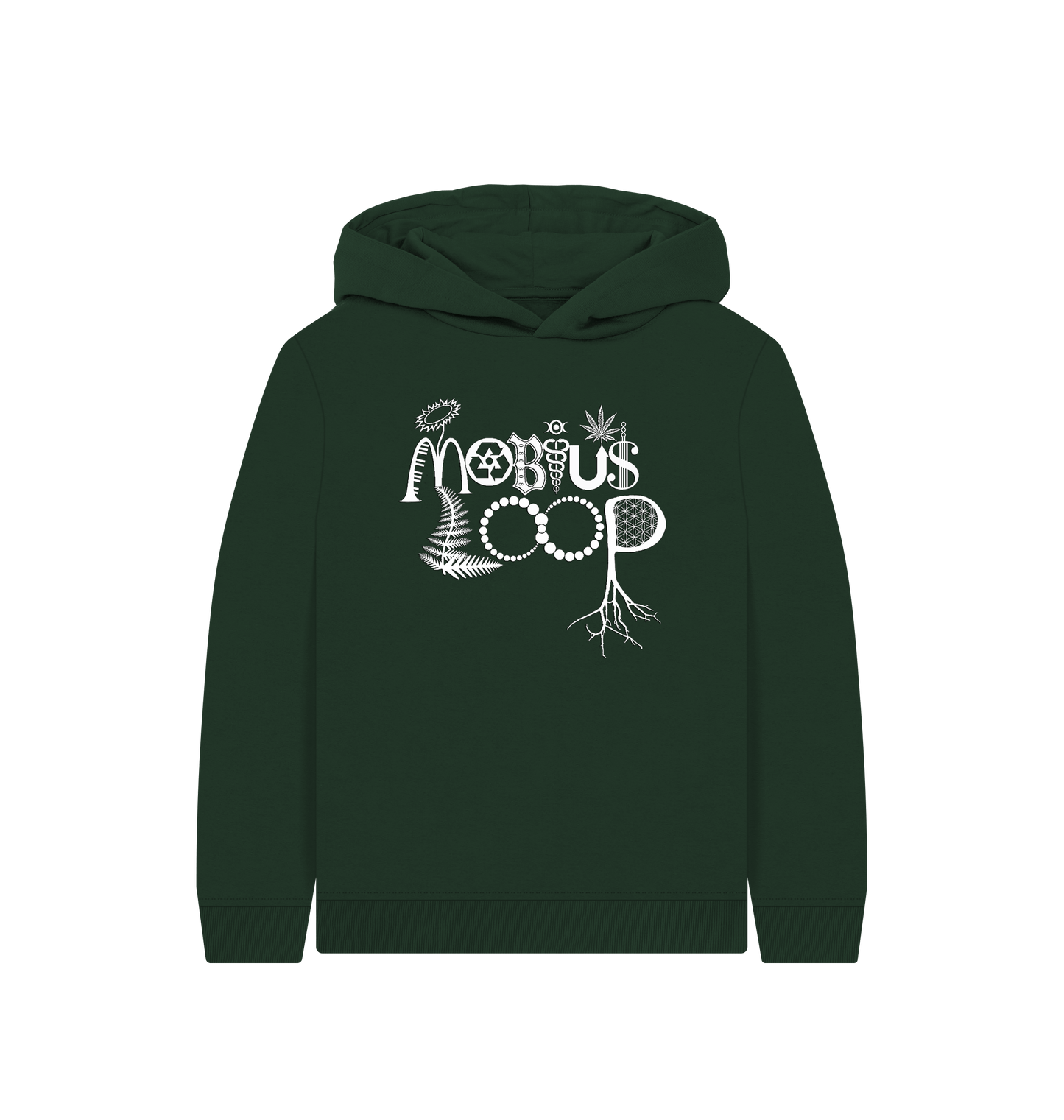 Evergreen Printed Kids Hoodie Front