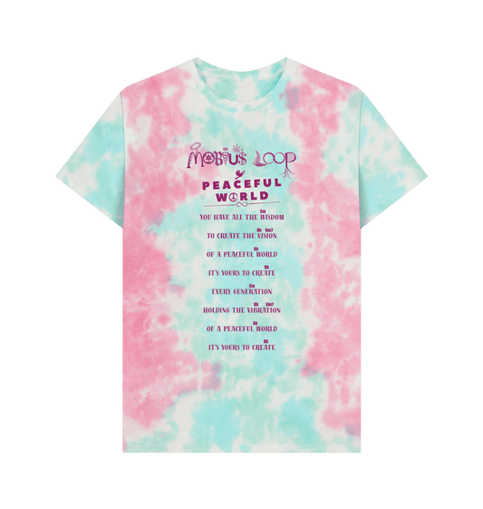 Pastel Tie Dye Printed Premium T-Shirt Front