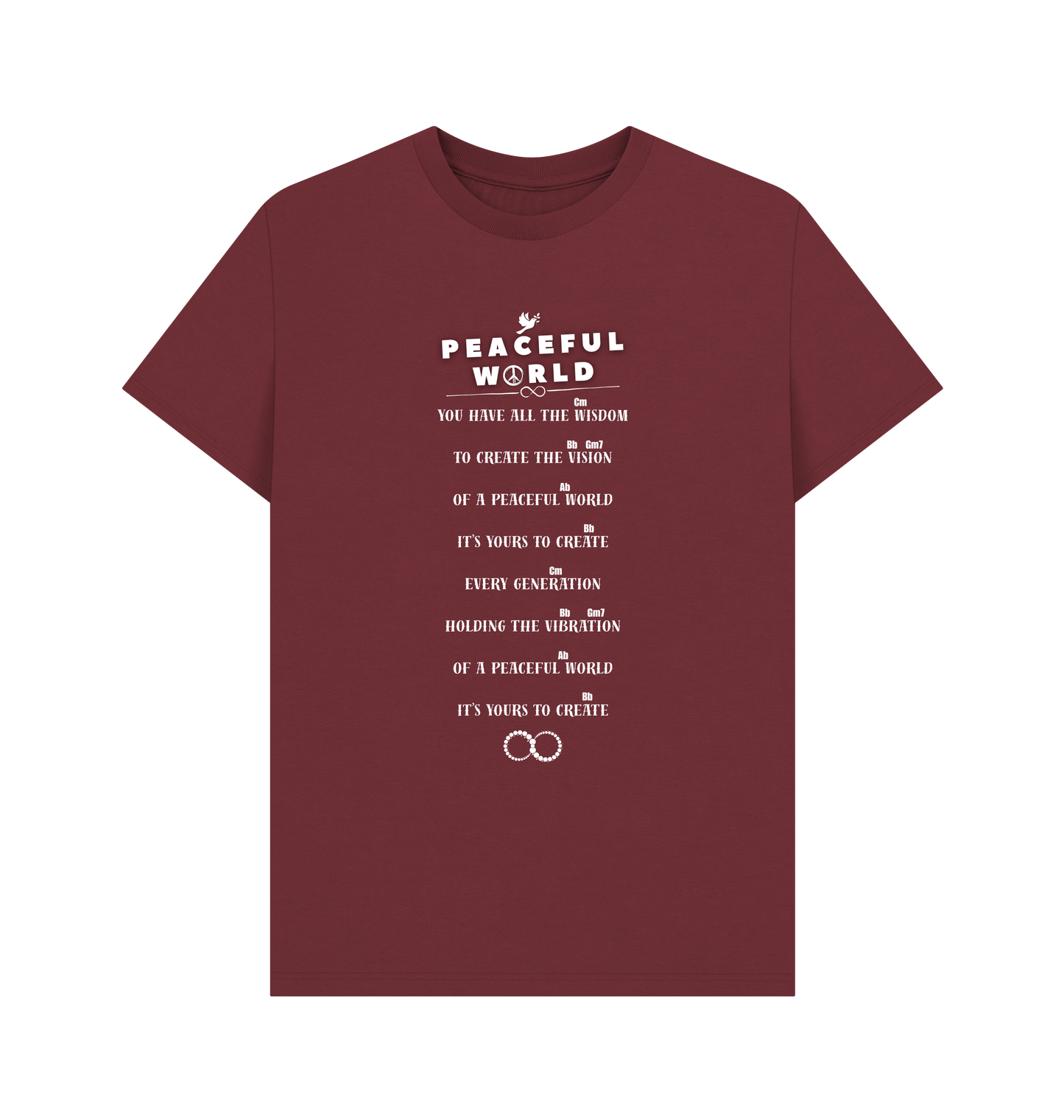 Red Wine Printed T-shirt Front