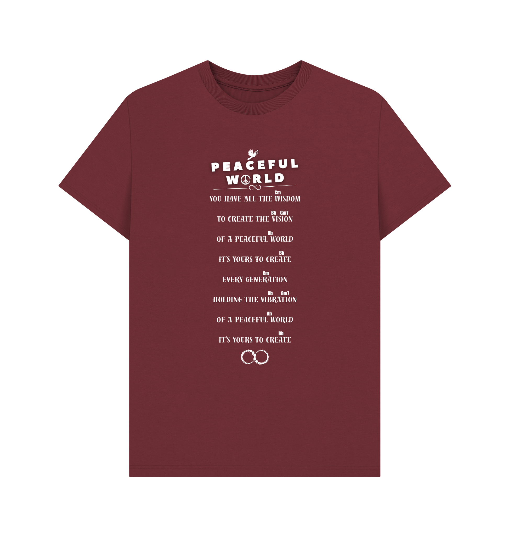 Red Wine Printed T-shirt Front
