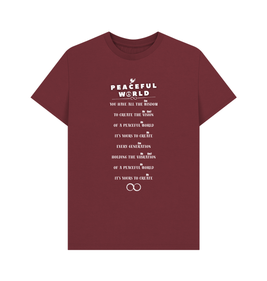 Red Wine Printed T-shirt Front