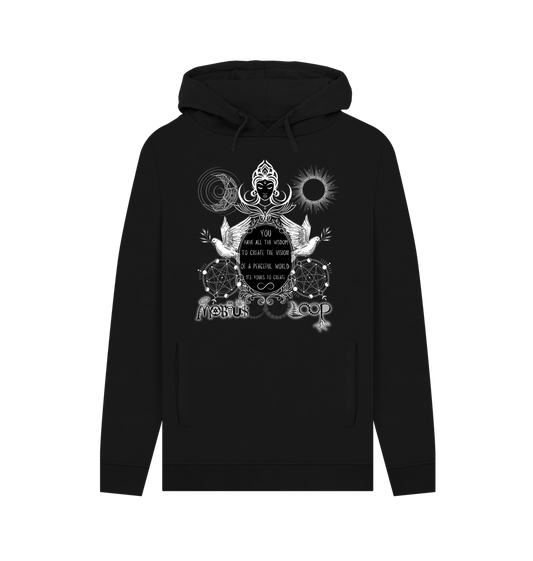 Black Printed Hoody