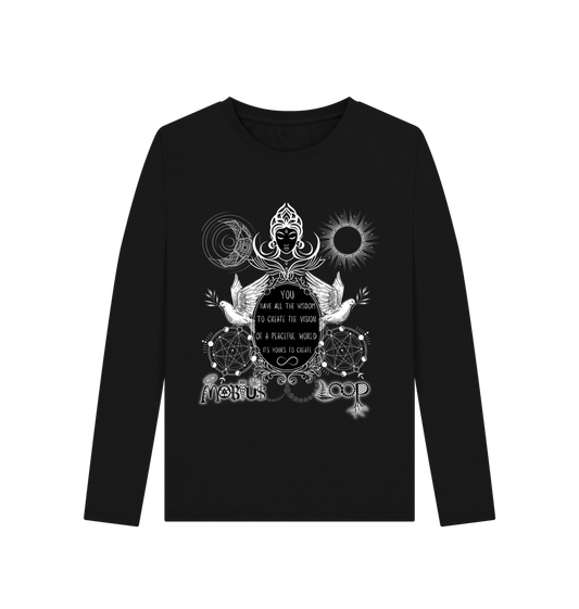 Black Printed Long Sleeve T Shirt
