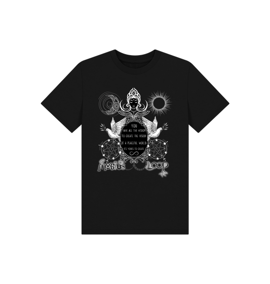 Black Printed Kids T-Shirt