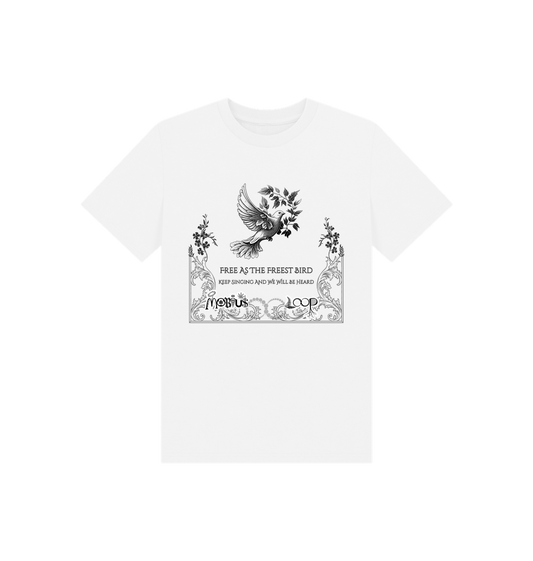 White Printed Kids T-Shirt