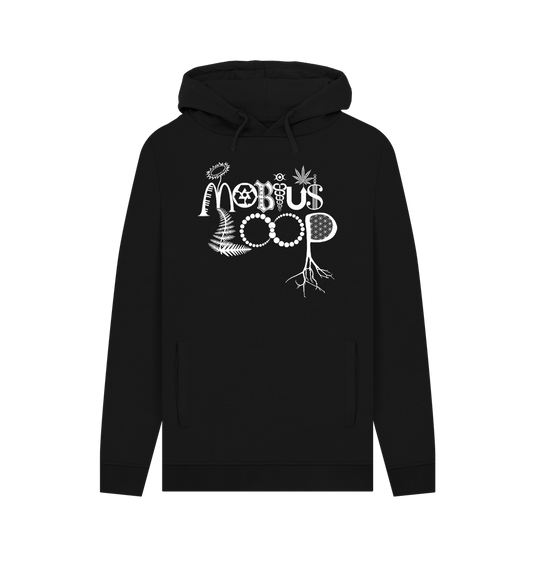 Black Printed Hoody