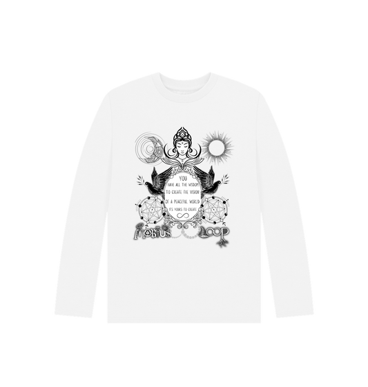 White Printed Kids T-Shirt