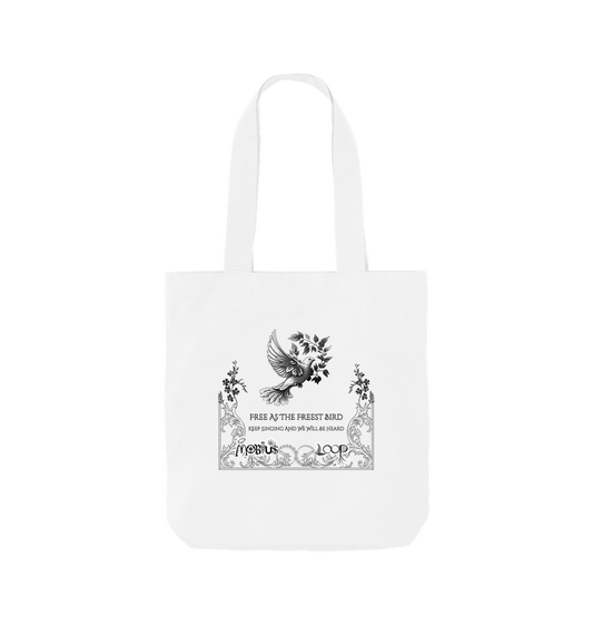 White Printed Bag