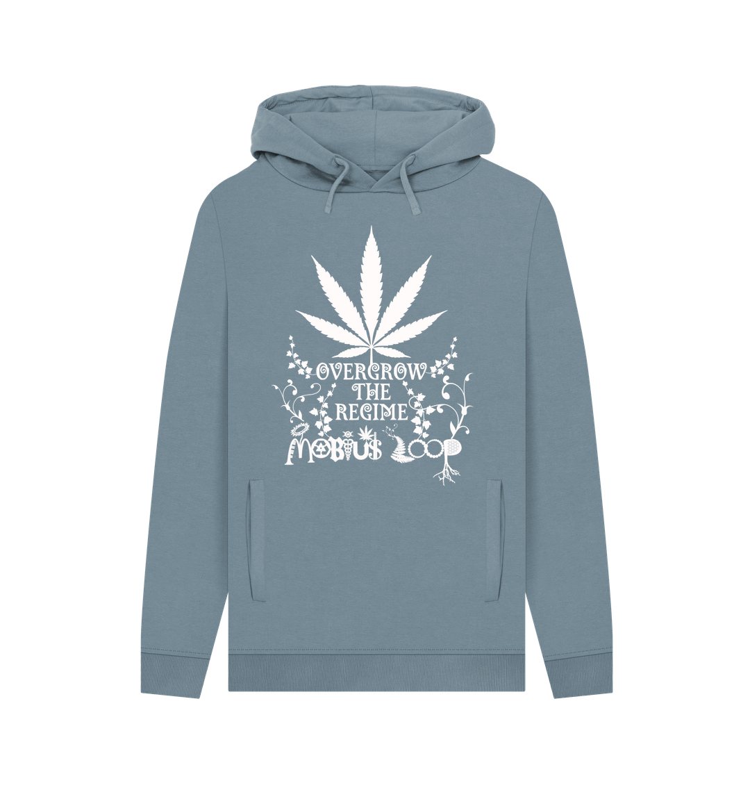 Stone Blue Printed Hoody