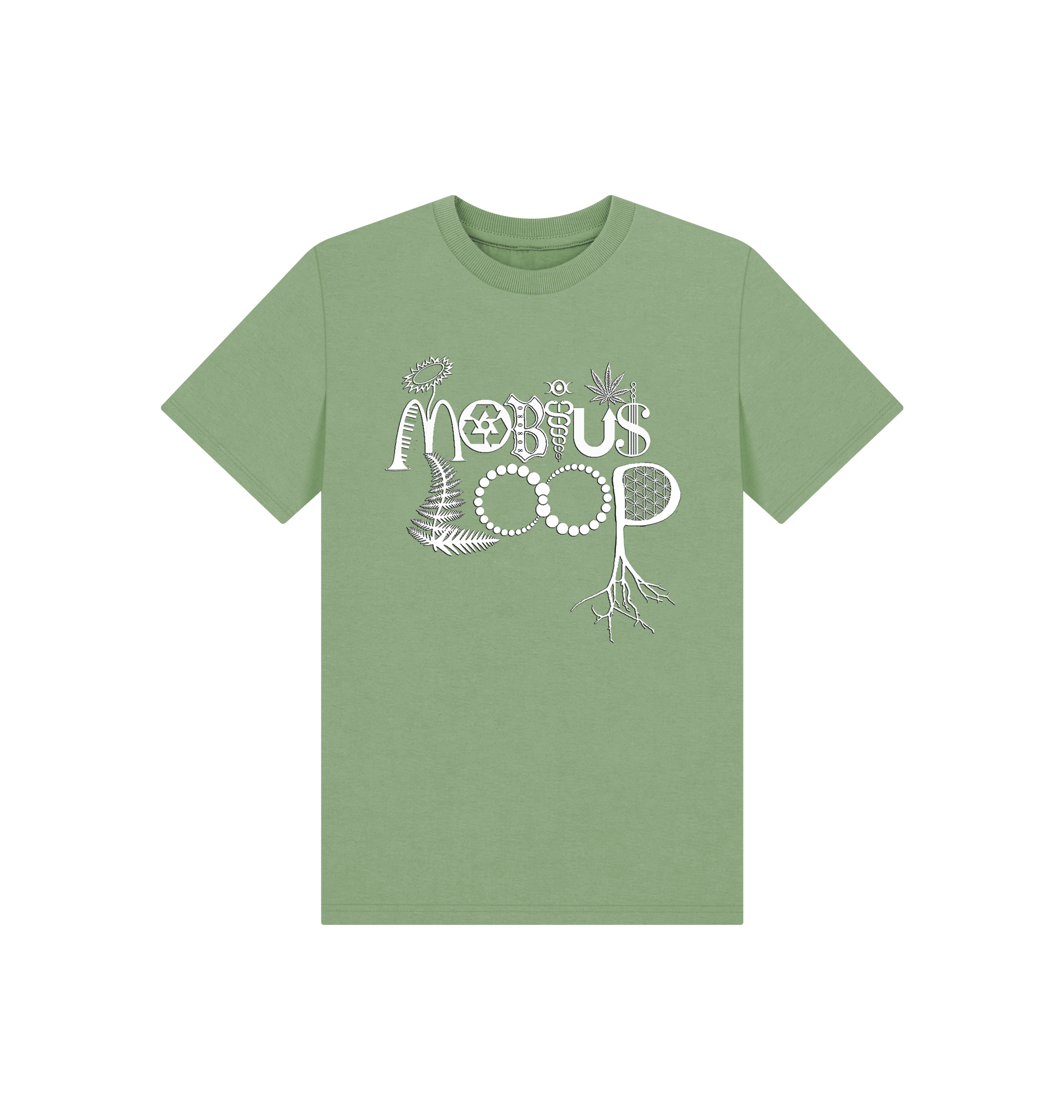 Sage Printed Kids T-Shirt Front