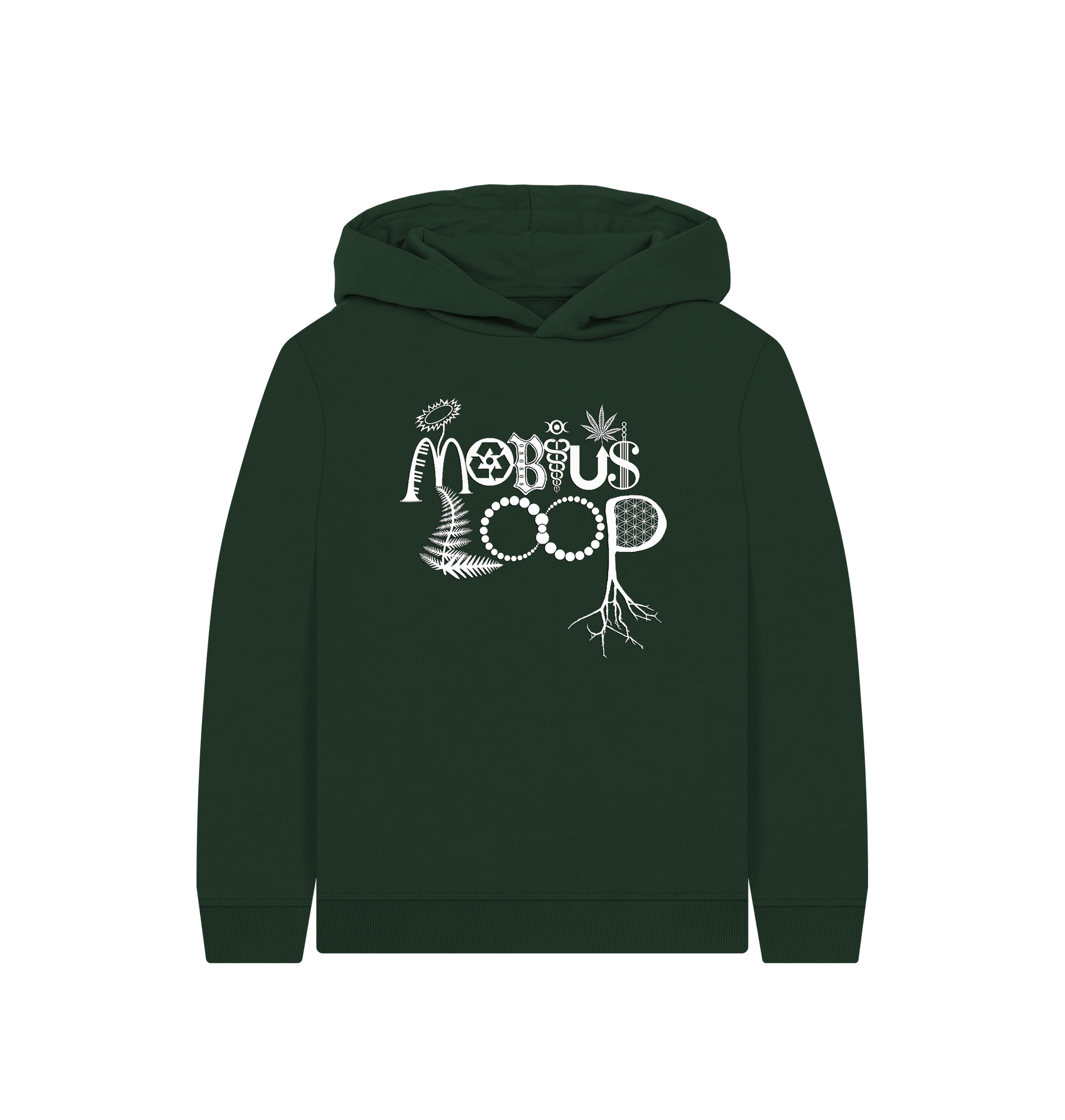 Evergreen Printed Kids Hoodie Front