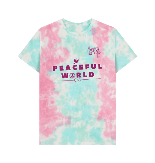 Pastel Tie Dye Printed Premium T-Shirt Front